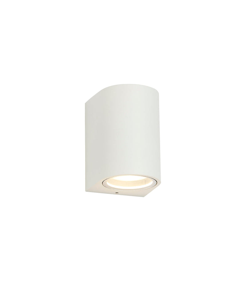 Deco Tomar Curved Wall Lamp, 1 x GU10, IP54, Sand White • D0596