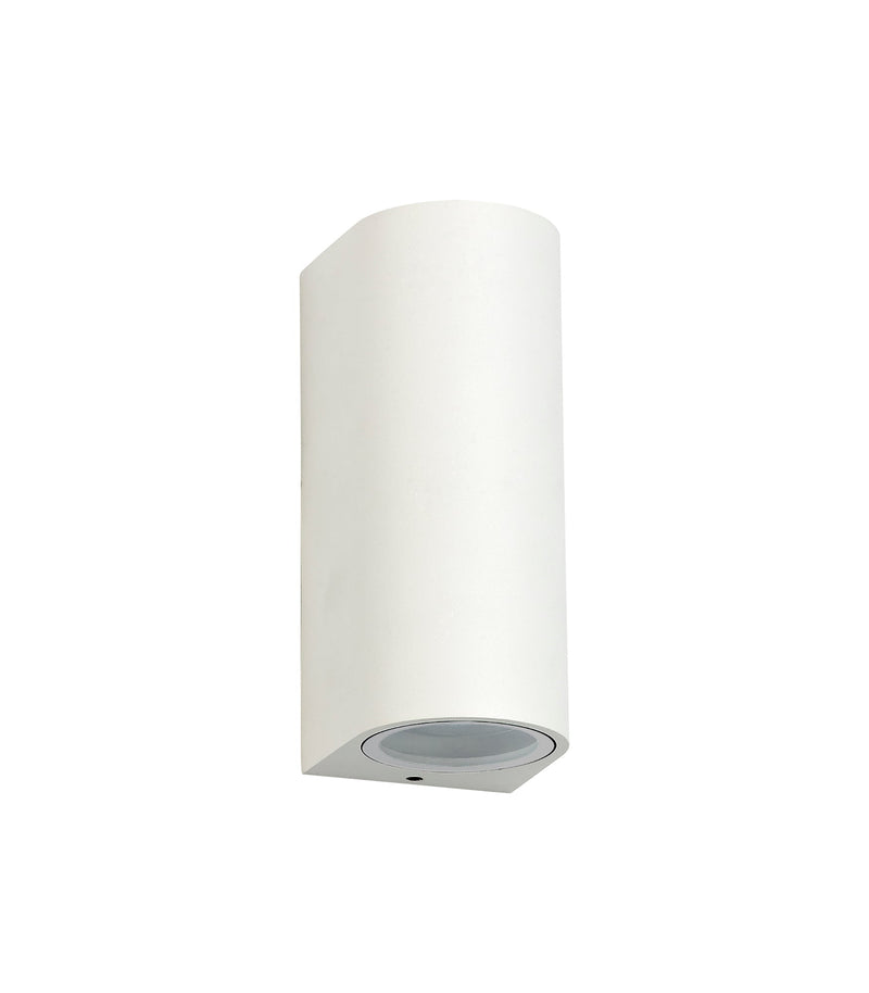 Deco Tomar Curved Wall Lamp, 2 x GU10, IP54,Sand  White • D0597
