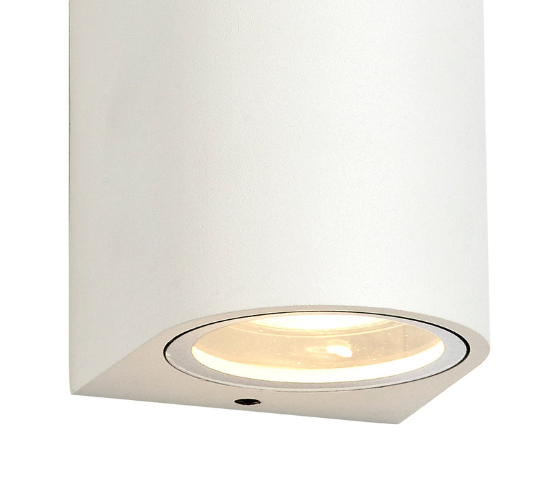 Deco Tomar Curved Wall Lamp, 2 x GU10, IP54,Sand  White • D0597