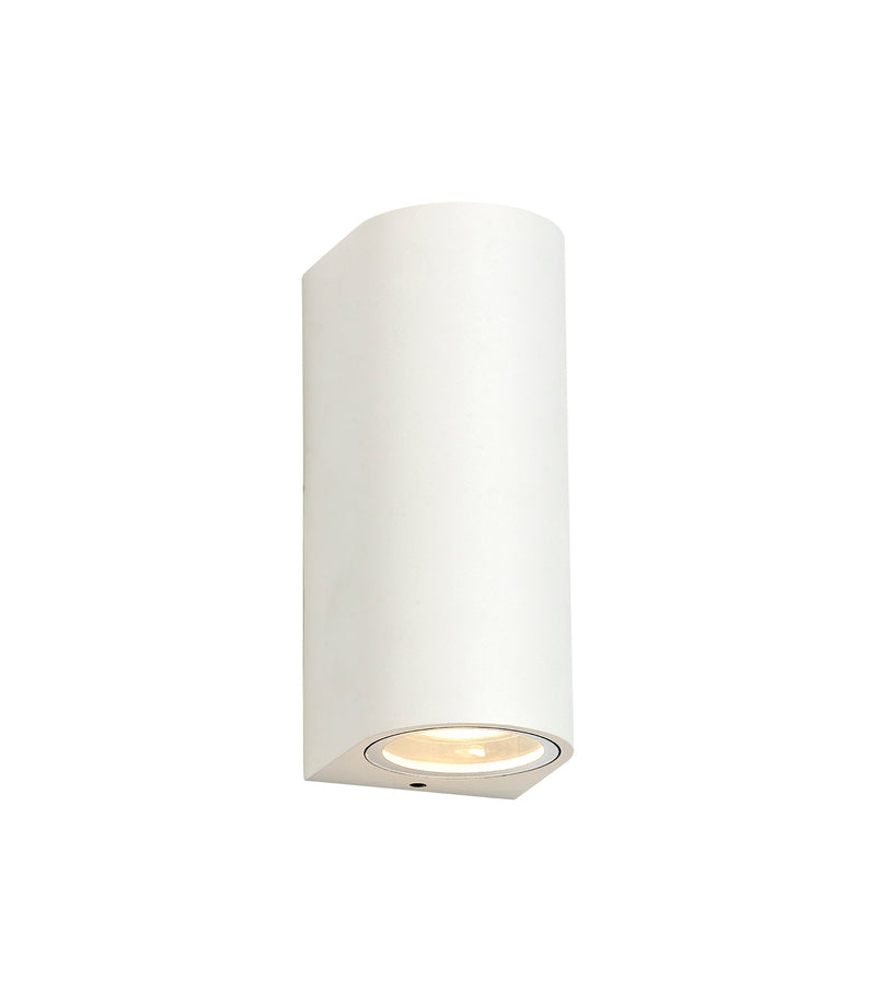 Deco Tomar Curved Wall Lamp, 2 x GU10, IP54,Sand  White • D0597