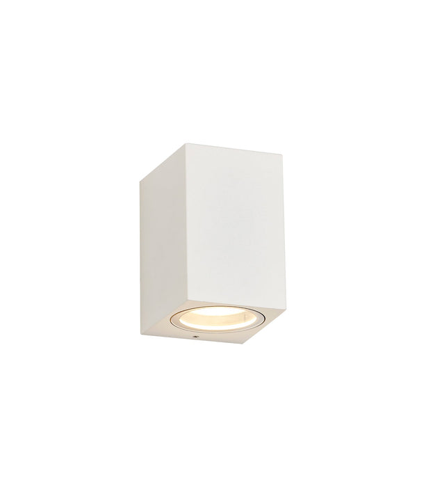 Deco Tomar Rectangle Wall Lamp, 1 x GU10, IP54,Sand  White • D0598