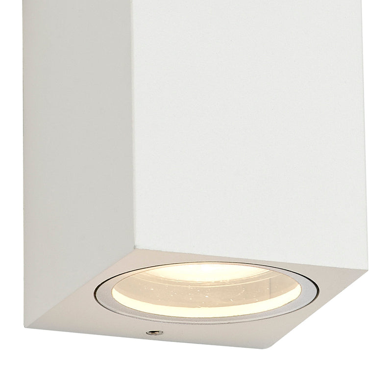Deco Tomar Rectangle Wall Lamp, 2 x GU10, IP54, Sand White • D0599