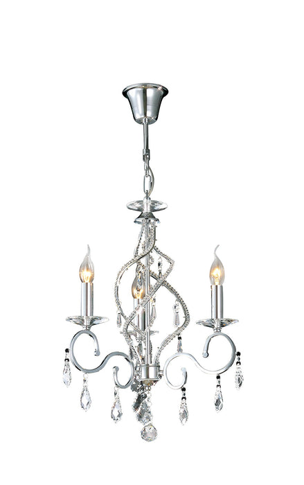 Diyas Torino Pendant 3 Light E14 Polished Chrome/Crystal • IL30313