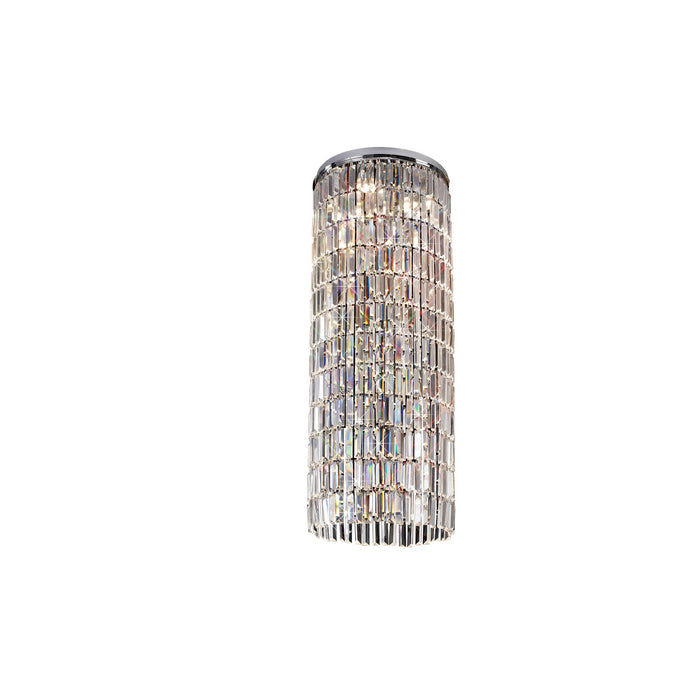 Diyas Torre Pendant  40cm Plate & Mirror Only  5 Light GU10 Polished Chrome/Crystal To Order 46 Hooka • IL30075