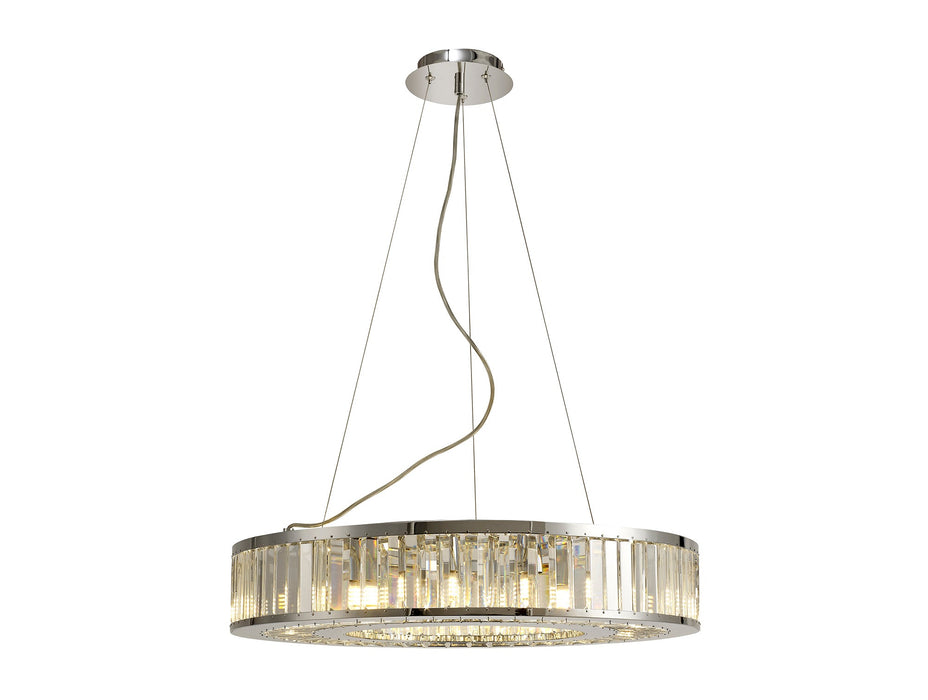 Diyas Torre Pendant 9 Light G9 Polished Chrome/Crystal • IL30079