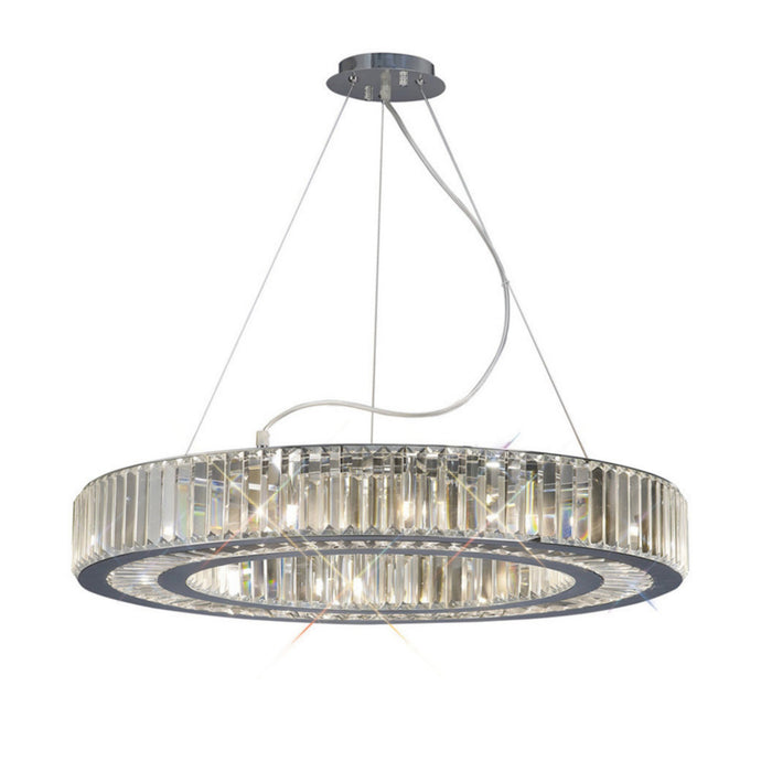 Diyas Torre Pendant 10 Light G9 Polished Chrome/Crystal • IL30099