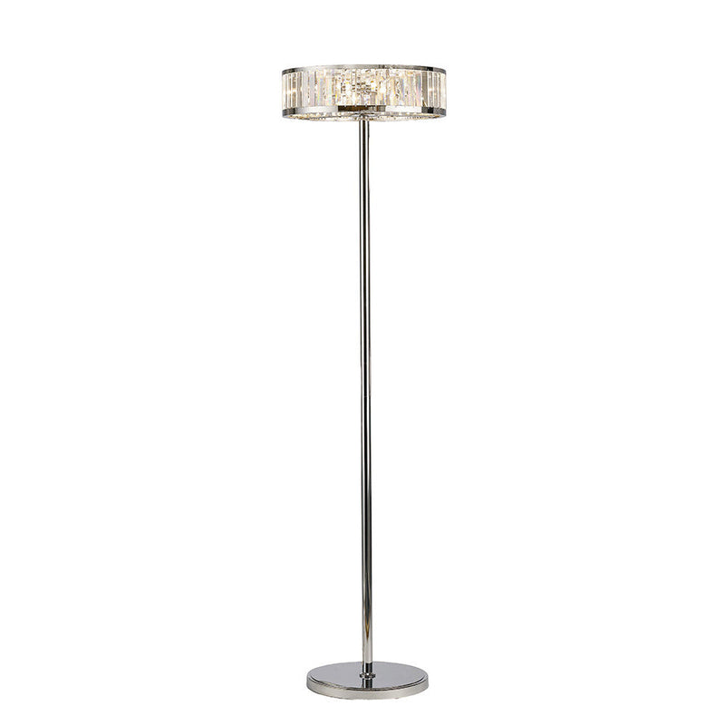 Diyas Torre Floor Lamp 5 Light G9 Polished Chrome/Crystal, NOT LED/CFL Compatible • IL30177