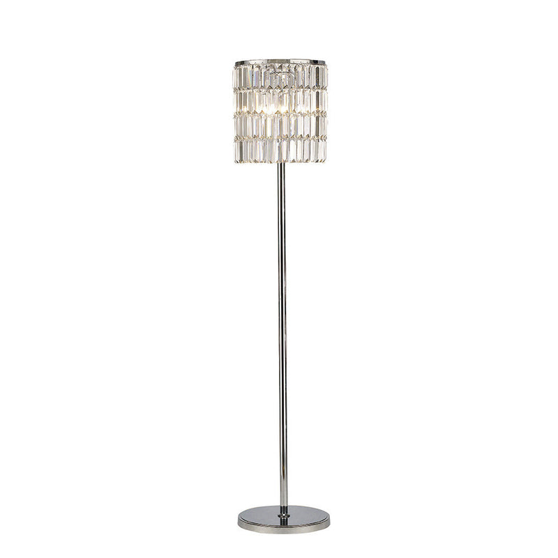 Diyas Torre Crystal Curtain Floor Lamp 5 Light Polished Chrome • IL30179