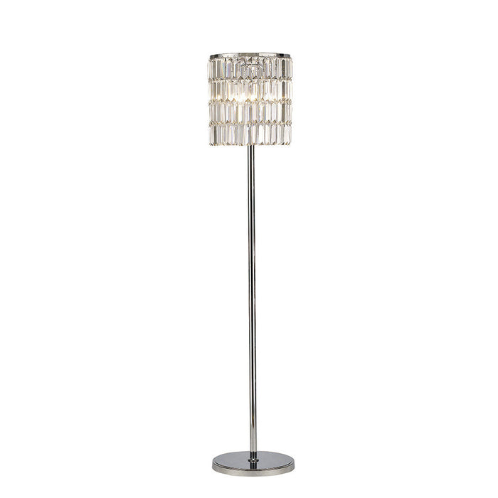 Diyas Torre Crystal Curtain Floor Lamp 5 Light Polished Chrome • IL30179