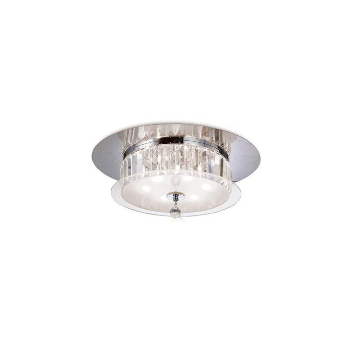 Diyas Tosca Ceiling Round 6 Light G9 Polished Chrome/Glass/Crystal • IL30242