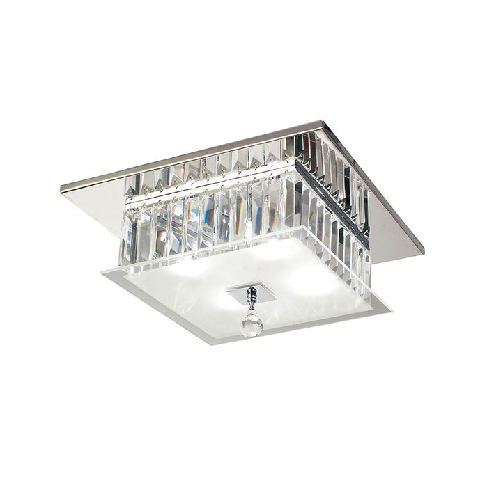 Diyas Tosca Ceiling Square 4 Light G9 Polished Chrome/Glass/Crystal • IL30245
