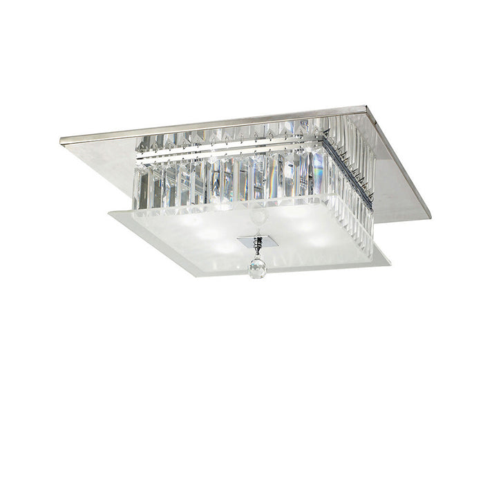Diyas Tosca Ceiling Square 6 Light G9 Polished Chrome/Glass/Crystal • IL30246