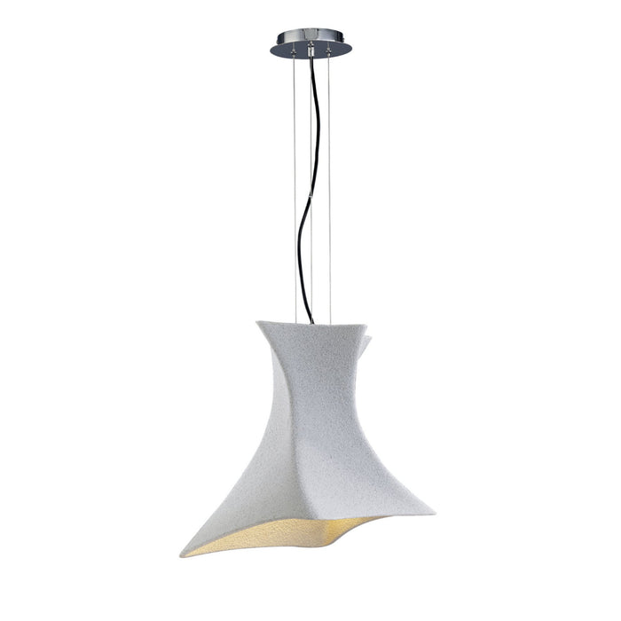 Mantra M5071 Twist Pendant 1 Light E27, Cement Effect/Polished Chrome • M5071