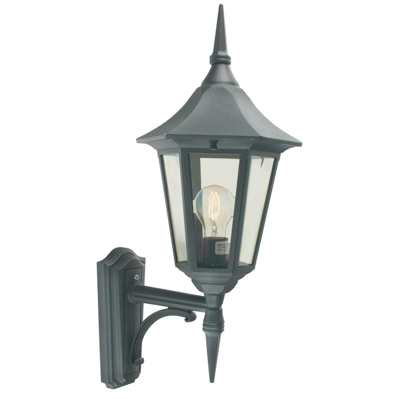 black outdoor wall light