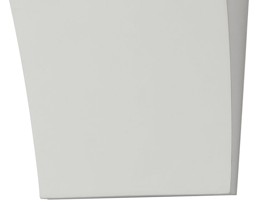 Deco Valerie Curved Rectangular Wall Lamp, 2 x G9 (Max 25W), White Paintable Gypsum, 1yr Warranty • D0514