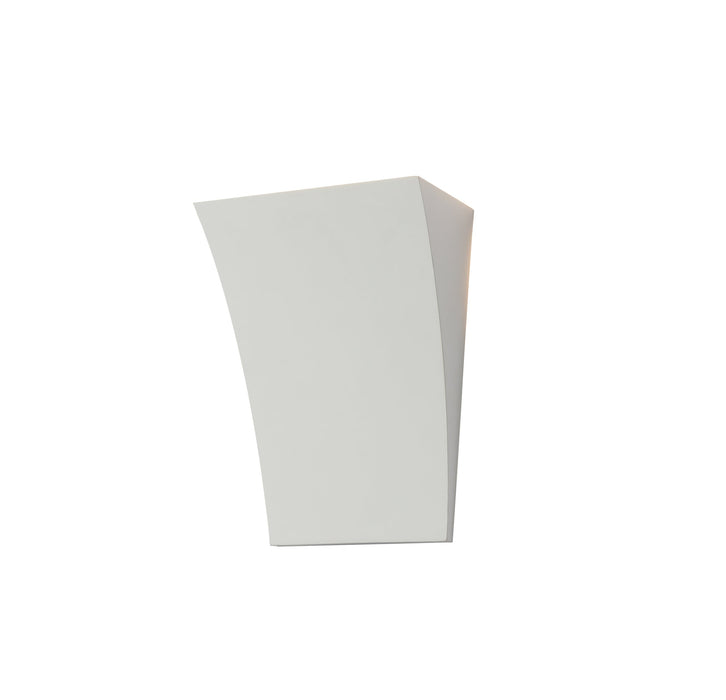 Deco Valerie Curved Rectangular Wall Lamp, 2 x G9 (Max 25W), White Paintable Gypsum, 1yr Warranty • D0514