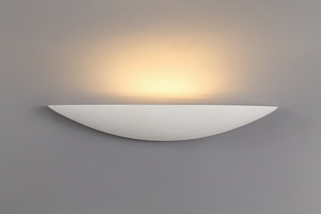 Deco Valerie Slim Sphere Wall Lamp, 2 x G9 (Max 25W), White Paintable Gypsum,, 1yr Warranty • D0515