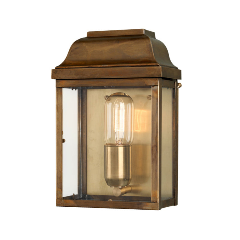 aged brass outdoor wall light
