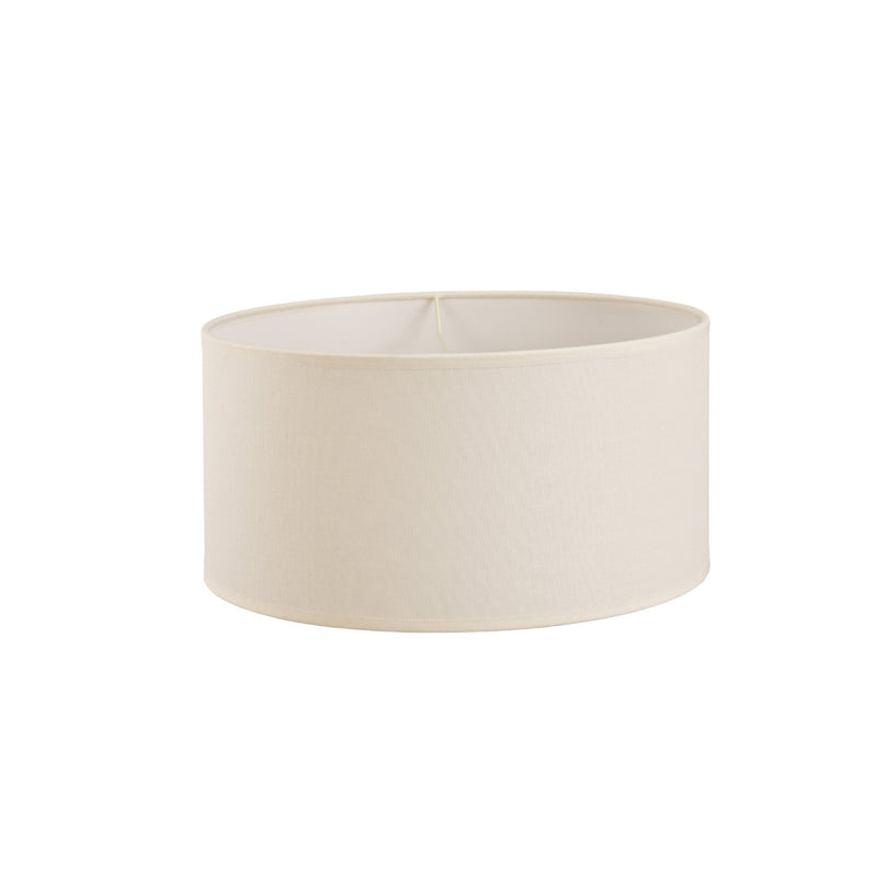 Diyas Victoria Round Fabric Shade Ivory Cream 400 x 200mm • ILS20293