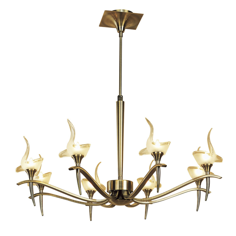 Mantra M0321AB Viena Telescopic Pendant Round 8 Light G9, Antique Brass • M0321AB
