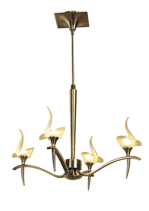 Mantra M0323AB Viena Telescopic Pendant Round 4 Light G9, Antique Brass • M0323AB