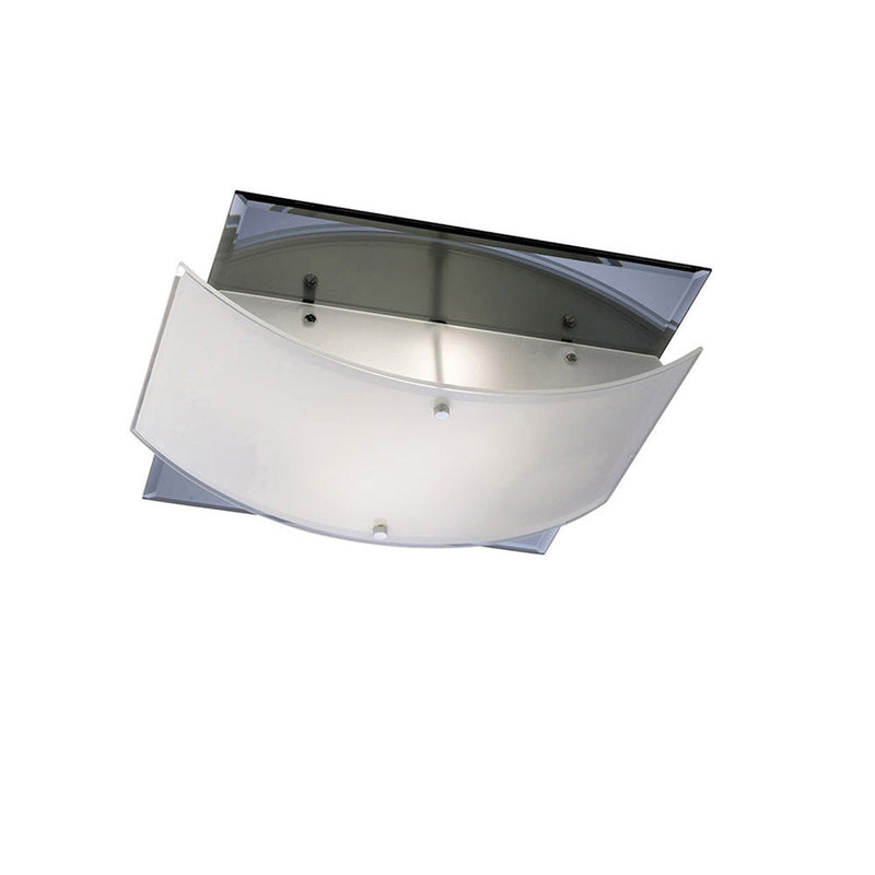 Diyas  Vito Square Ceiling 2 Light E27 Polished Chrome/Smoked Mirror • IL30991