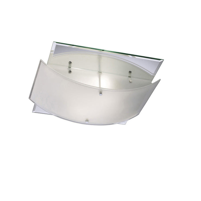 Diyas  Vito Square Ceiling 2 Light E27 Polished Chrome/Mirror • IL30994