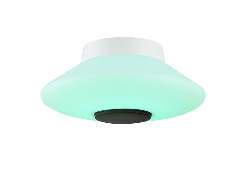 Regal lighting SL-1497 1 Light Flush LED Ceiling Light White With Bluetooth Speaker IP44