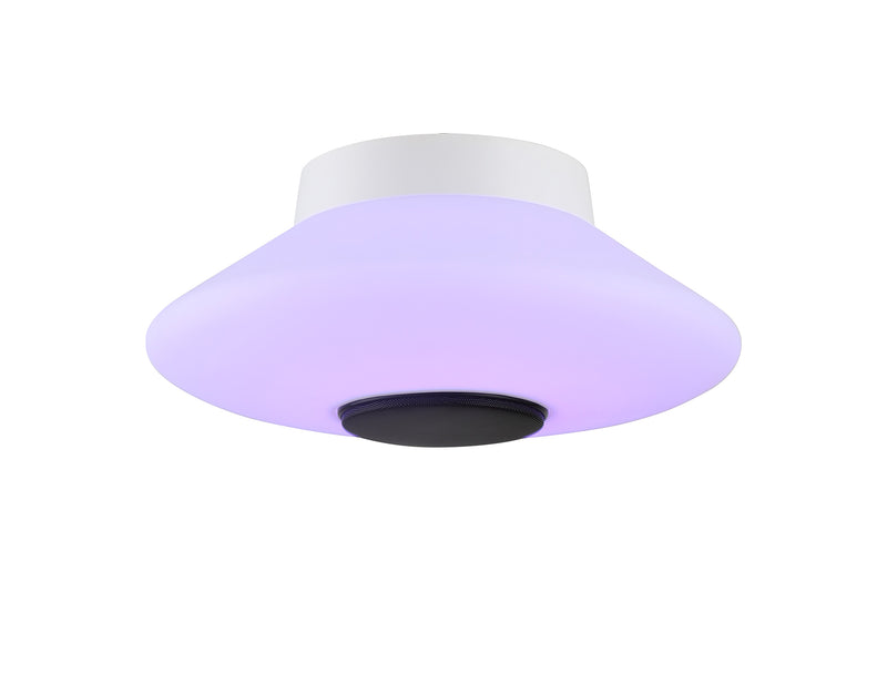 Regal lighting SL-1497 1 Light Flush LED Ceiling Light White With Bluetooth Speaker IP44