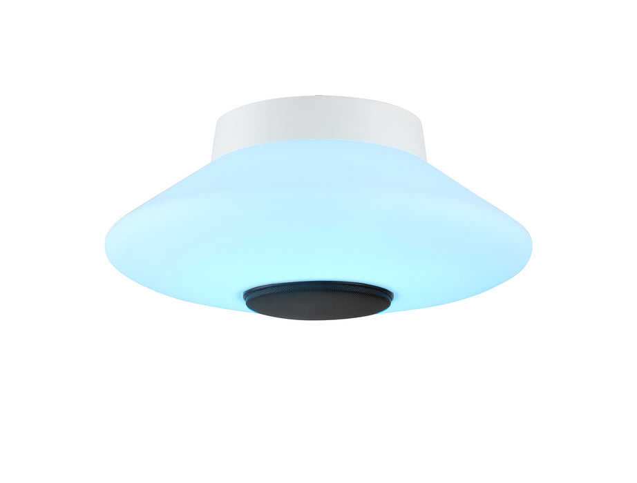Regal lighting SL-1497 1 Light Flush LED Ceiling Light White With Bluetooth Speaker IP44
