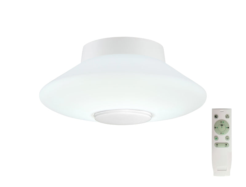 Regal lighting SL-1497 1 Light Flush LED Ceiling Light White With Bluetooth Speaker IP44