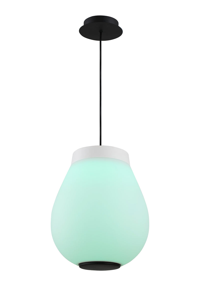 Regal lighting SL-1496 1 Light Pendant LED Ceiling Light White With Bluetooth Speaker IP44