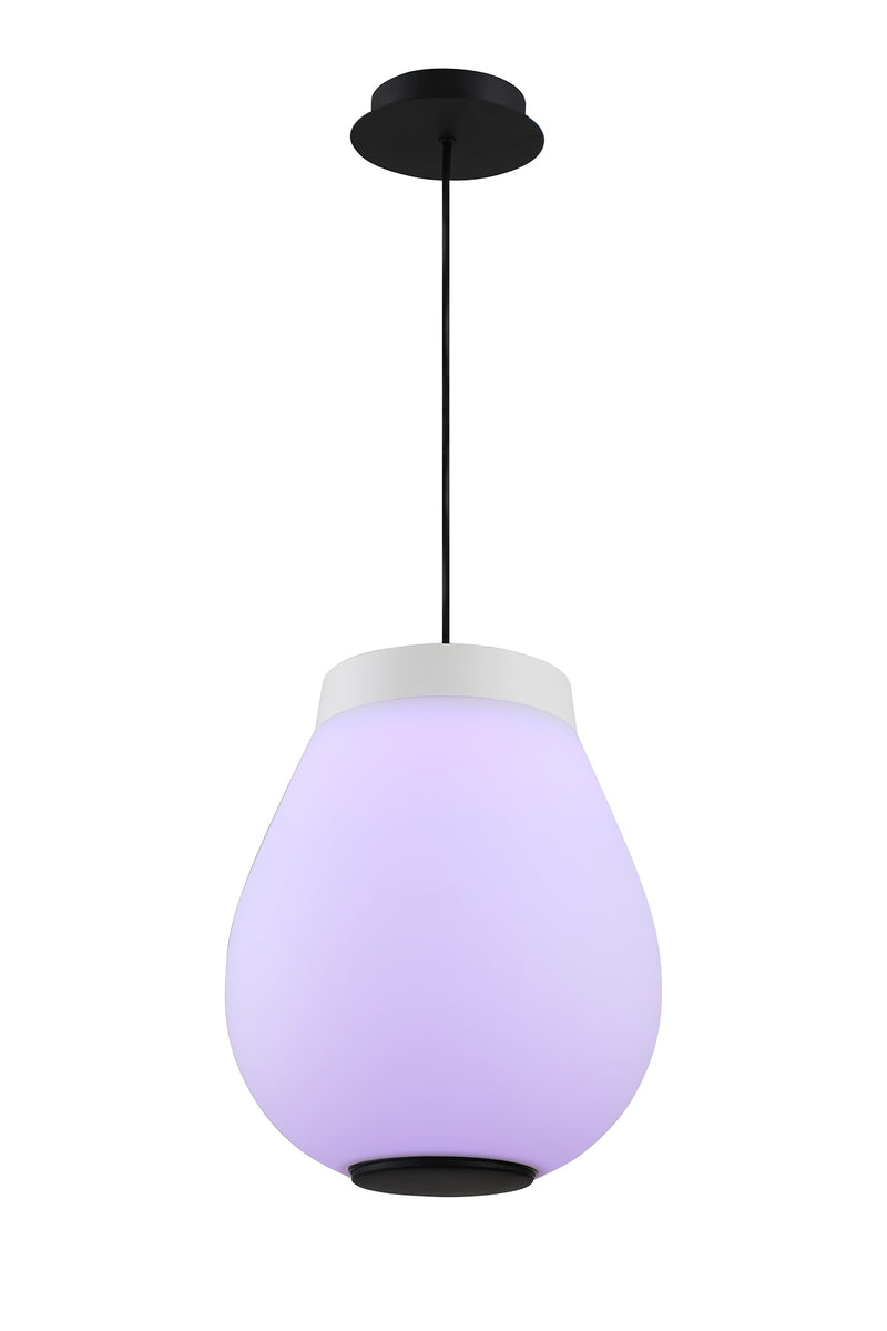 Regal lighting SL-1496 1 Light Pendant LED Ceiling Light White With Bluetooth Speaker IP44