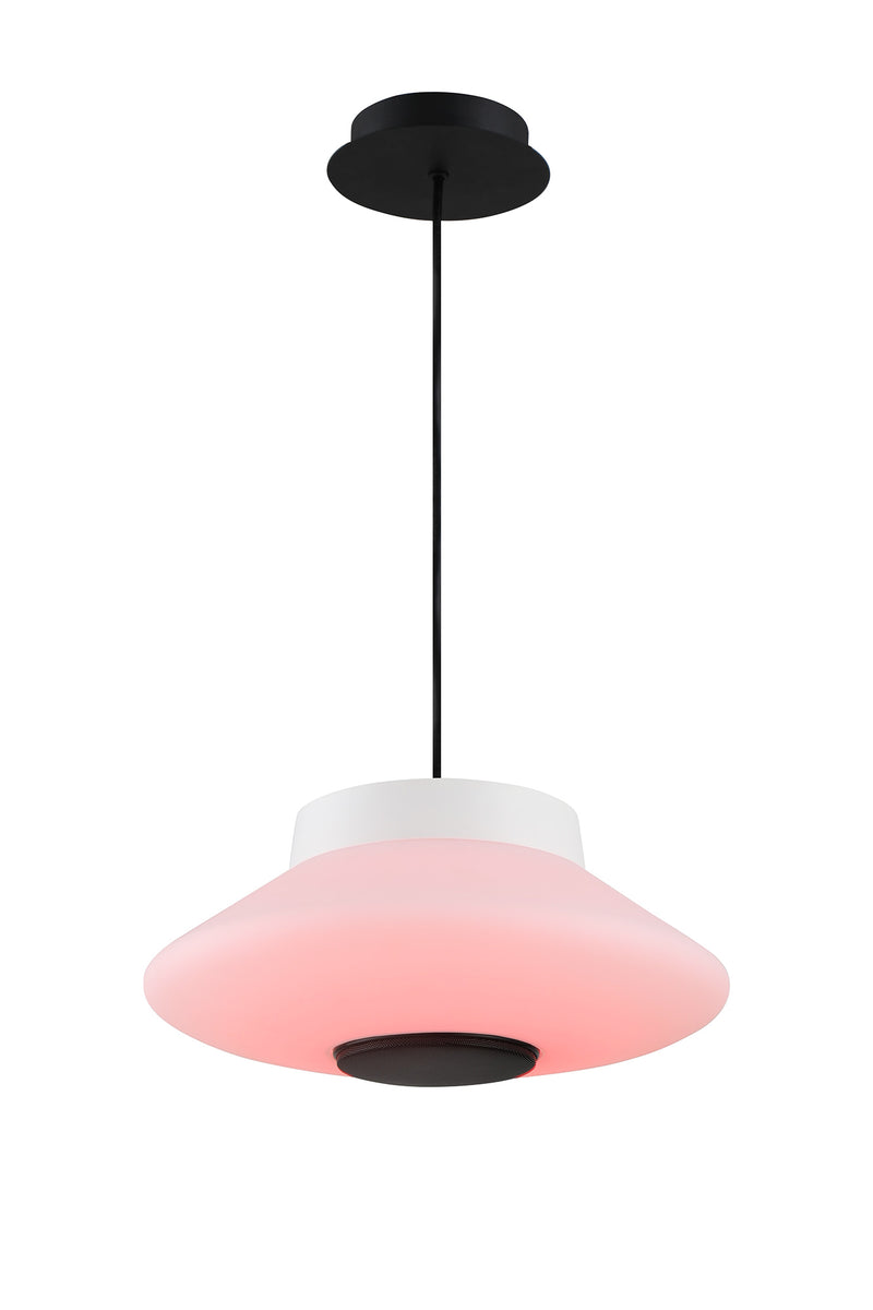Regal lighting SL-1495 1 Light Pendant LED Ceiling Light White With Bluetooth Speaker IP44