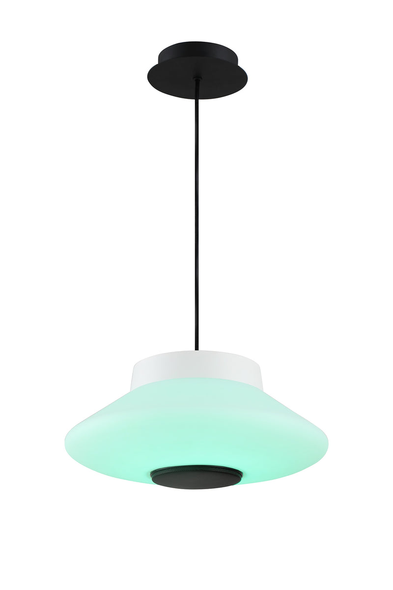 Regal lighting SL-1495 1 Light Pendant LED Ceiling Light White With Bluetooth Speaker IP44