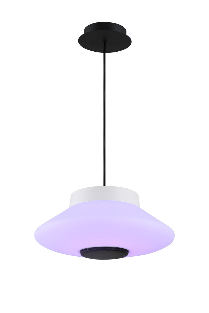 Regal lighting SL-1495 1 Light Pendant LED Ceiling Light White With Bluetooth Speaker IP44