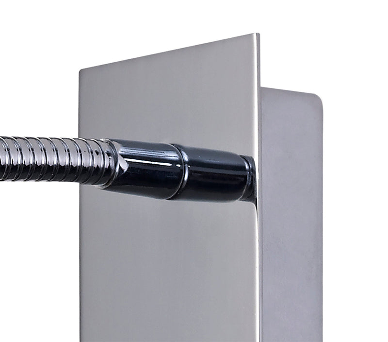 Deco Winslow 3W LED Oval Head Wall Lamp With Flexible Arm, Beam 45 Deg, Switch On Base, Polished Chrome, 3yrs Warranty • D0182