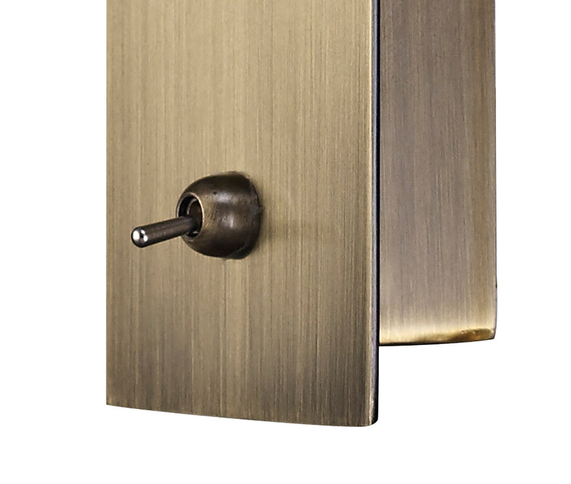 Deco Winslow 3W LED Oval Head Wall Lamp With Flexible Arm, Beam 45 Deg, Switch On Base, Antique Brass, 3yrs Warranty • D0183