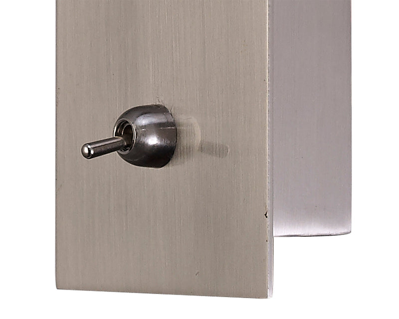 Deco Winslow 3W LED Cylinder Head Wall Lamp With Flexible Arm, Beam 45 Deg, Switch On Base, Satin Nickel, 3yrs Warranty • D0207