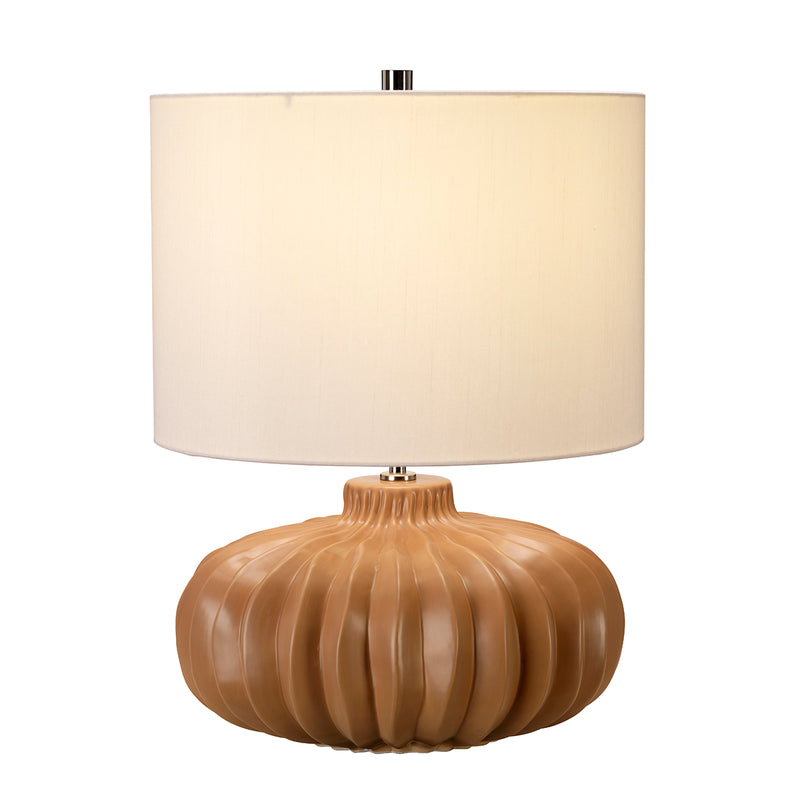 Elstead Lighting WOODSIDE-TL Woodside Single Light Table Lamp Complete With Ivory Faux Silk Shade