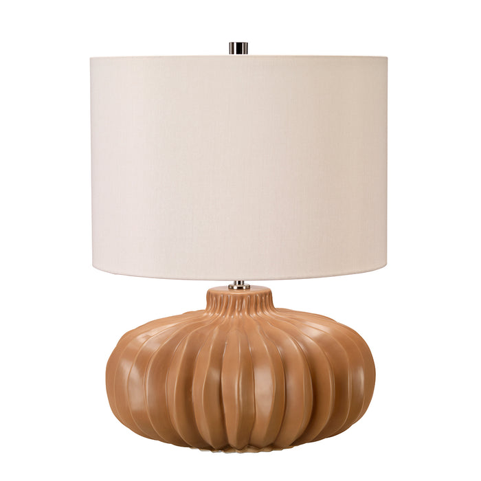 Elstead Lighting WOODSIDE-TL Woodside Single Light Table Lamp Complete With Ivory Faux Silk Shade