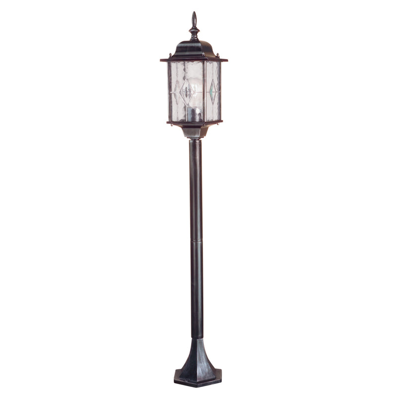 black/silver outdoor wall light