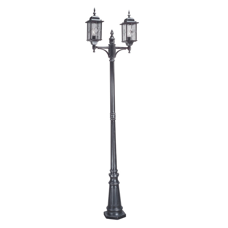 black/silver outdoor wall light