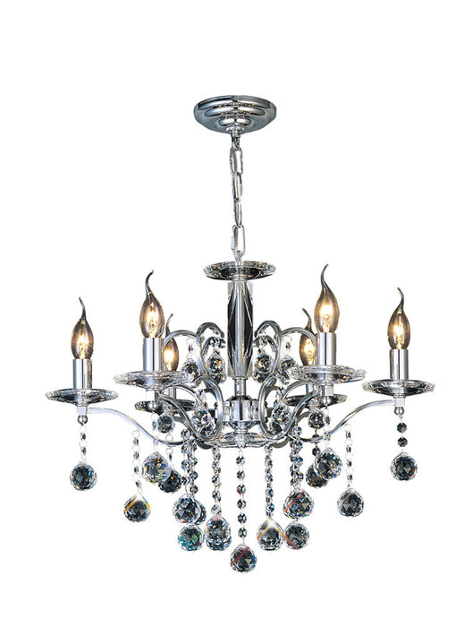 Diyas Zinta Pendant 6 Light E14 Polished Chrome/Crystal • IL30126